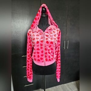 Sugar Thrillz Pink and Red Heart Hoodie